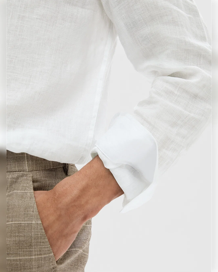 Formal Wear White Colored Plain Shirt