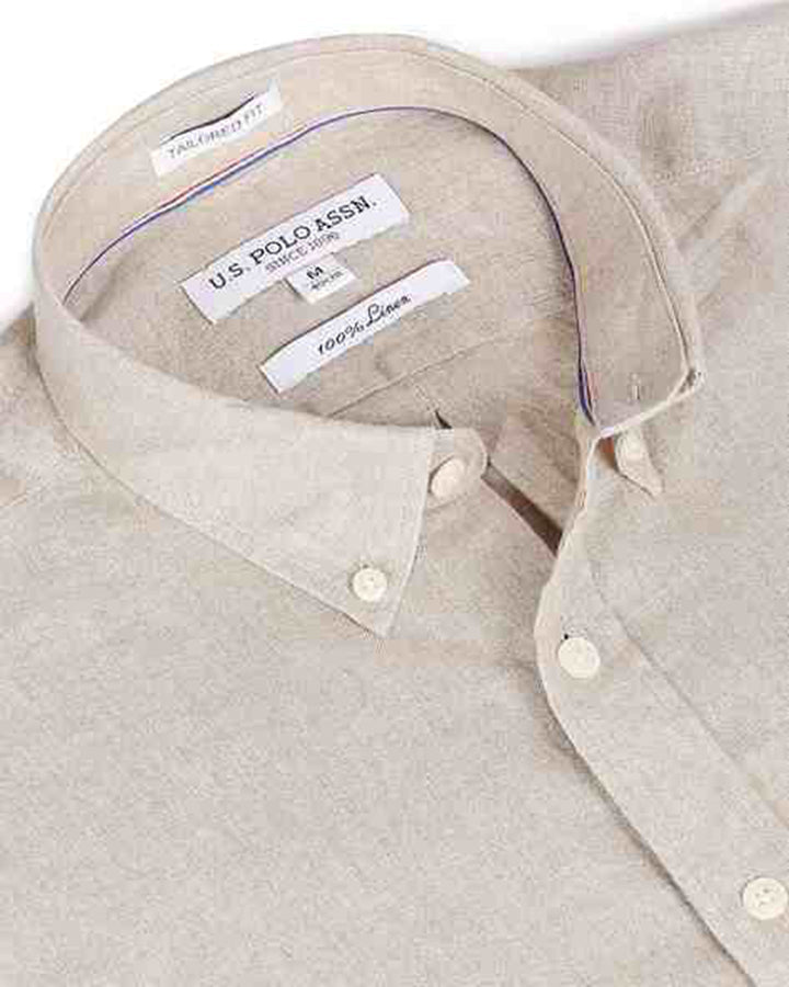 Premium Beige Colored Linen Shirt