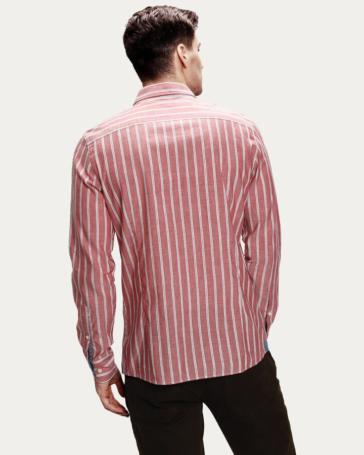 Latest Pink Colored Cotton Striped Shirt