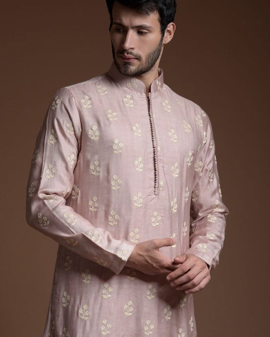 New Pastel Pink Colored Ethnic Kurta