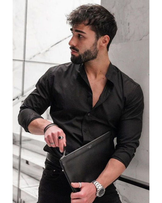 Formal Wear Black Colored Shirt