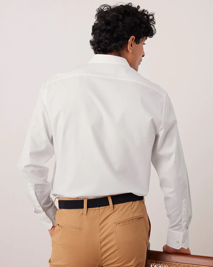 Formal White Colored Cotton Full Sleeve Shirt