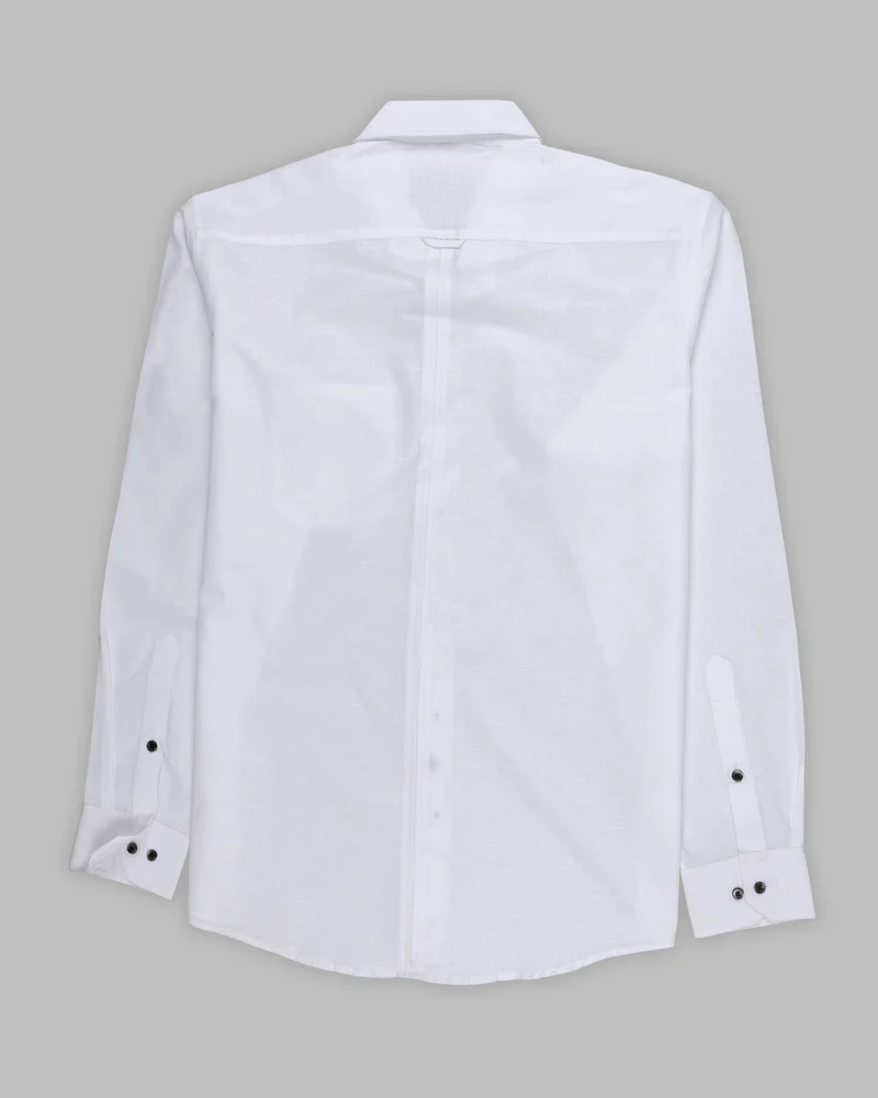 Regular Fit White Colored Cotton Shirt