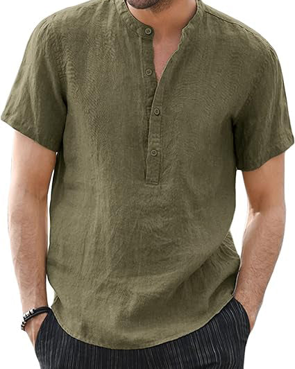 Latest Army Green Colored Half Sleeve Shirt