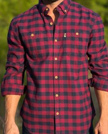 Mens Maroon Colored Cotton Shirt