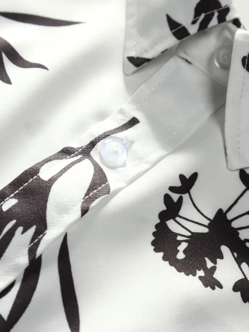 Premium White Colored Rayon Floral Shirt