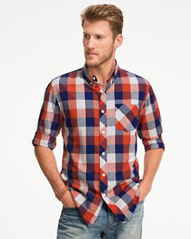 Amazing Red Checks Print Cotton Shirt