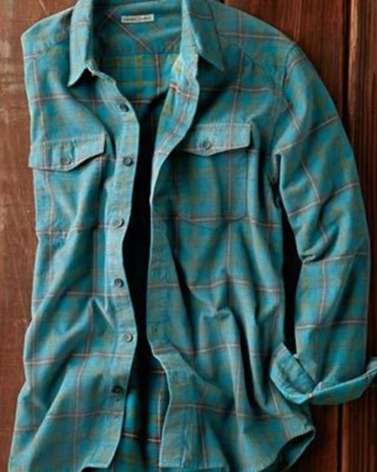 Blue & Green Checks Printed Full Sleeve Shirt