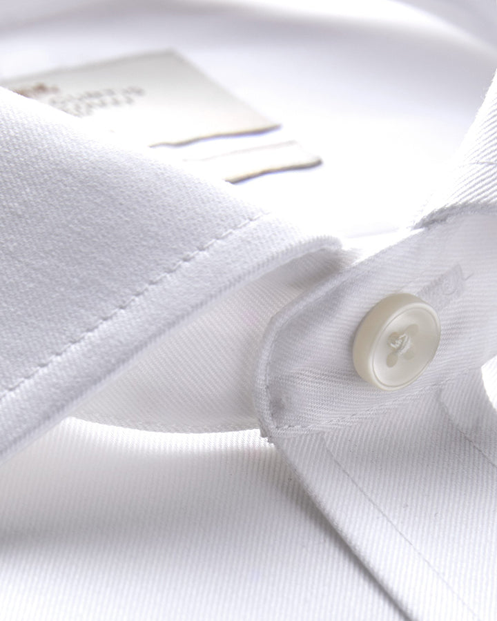 Modern Fit White Colored Cotton Shirt