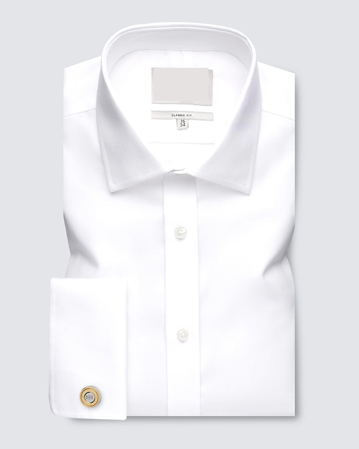 Modern Fit White Colored Cotton Shirt