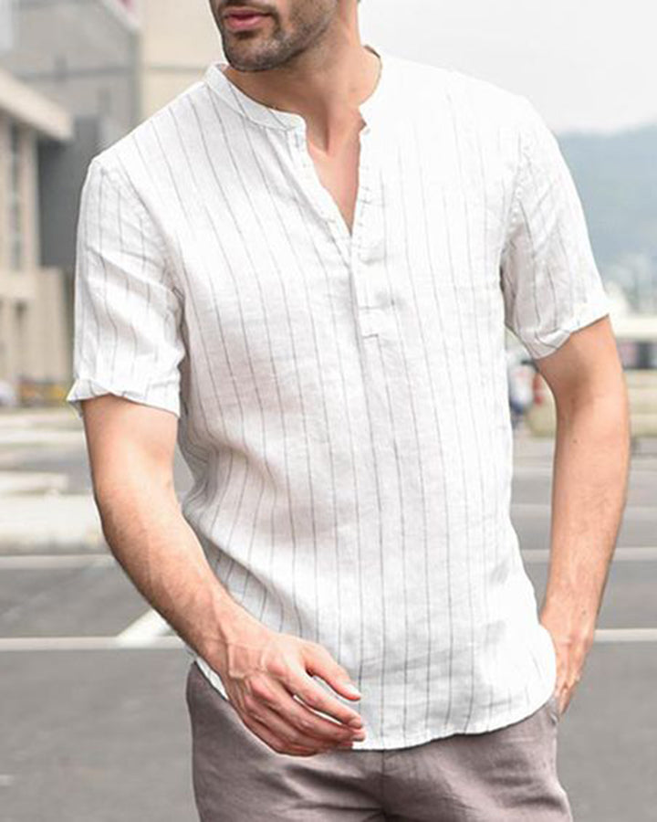 White Colored Cotton Half Sleeve Shirt