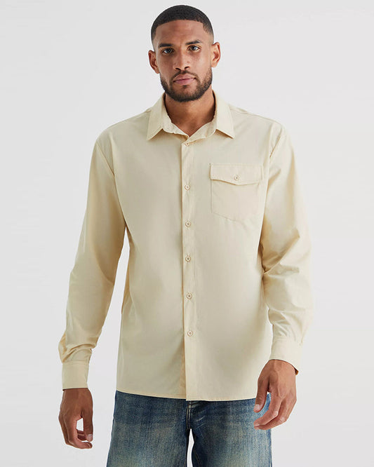 Breezy Cream Colored Cotton Shirt