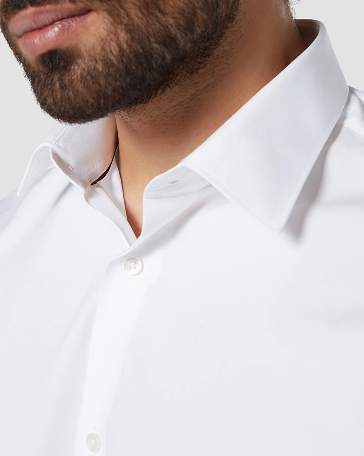 White Colored Cotton Office Wear Shirt